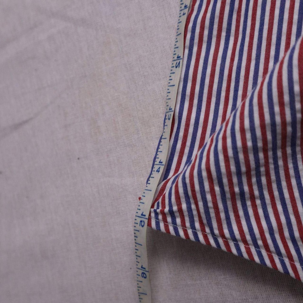 Boggi Milano Mens Red White Blue Striped Button Down Shirt Long Sleeve Cotton L - Picture 5 of 5